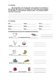 English worksheet: Verbs