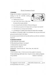 English Worksheet: Charity Project