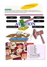 English Worksheet: ESL Auction