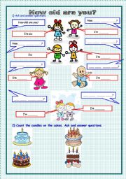 English Worksheet: How old are you??