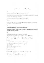 English Worksheet: Use At, in, on (places)