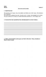 English Worksheet: Correcting mistakes