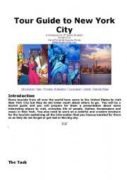 English Worksheet: Tour Guide To New York City 