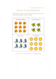 English Worksheet: counting