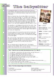 English Worksheet: Urban legends: The Babysitter