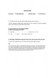 English worksheet: leisure activities and making invitations