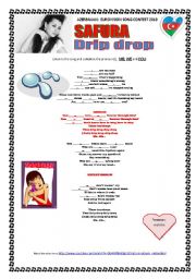 English Worksheet: AZERBAIJAN EUROVISION SONG CONTEST 2010 ENTRY: DRIP DROP (SAFURA)