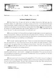 English Worksheet: End of term Exam 1