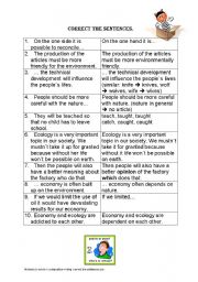 English Worksheet: Mistakes you should avoid in composition writing