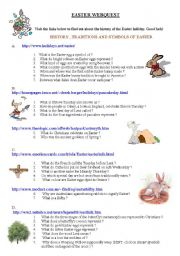 English Worksheet: EASTER  Webquest