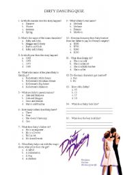 English Worksheet: Dirty dancing activity