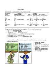 English worksheet: WAS / WERE