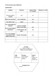 English worksheet: Do this survey in your classroom!