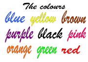 English worksheet: THE COLOURS