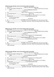 English Worksheet: Future forms