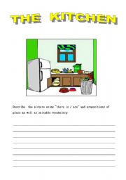 English Worksheet: the kitchen