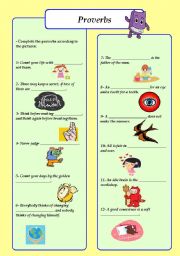 English Worksheet: Proverbs 2