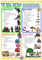 English Worksheet: THE IDEAL HOLIDAY