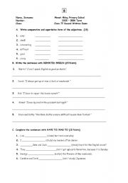 English Worksheet: Quiz