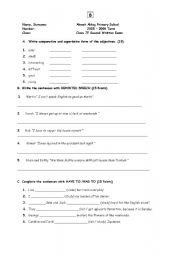 English worksheet: Quiz