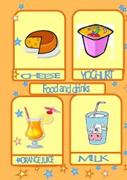 English Worksheet: FOOD AND DRINKS-flashcards- 3/3