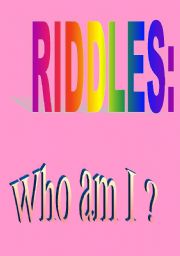 English Worksheet: Riddles about school