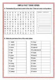 English Worksheet: Simple Past Tense Verbs Quick review
