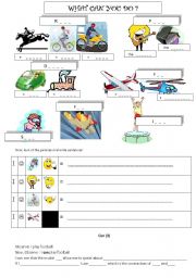 English Worksheet: Can + Activities (2/2)