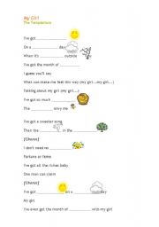 English Worksheet: Song: My Girl