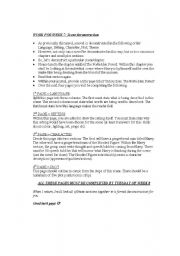 English worksheet: Harry Potter 1 Homework Task