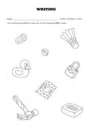 English worksheet: flaot and sink