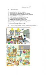 English Worksheet: Classroom test