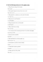 English Worksheet: passive voice - present and past simple