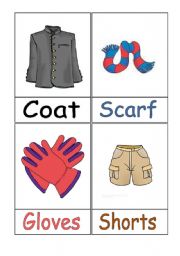 English Worksheet: Clothes Flashcards 3