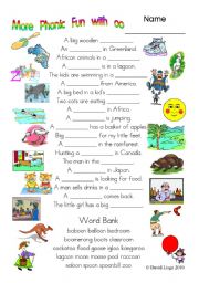 3 More pages of Phonic Fun with oo: worksheet, story and key (#9)