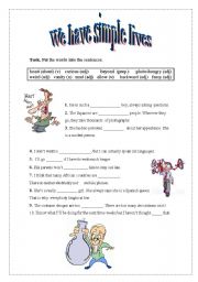 English worksheet: WE HAVE SIMPLE LIVES (THE AMISH) - A SUPPLEMENT