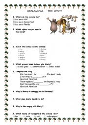 English Worksheet: Madagascar_New_York