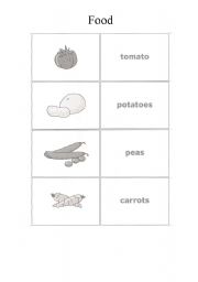 English worksheet: The food