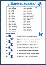 ordinal numbers