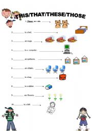 English Worksheet: this/that/those/these