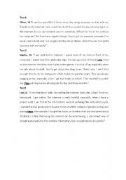 English Worksheet: 9th form end term test 2 (part)