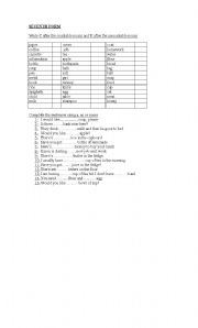 English Worksheet: Countable and uncountable nouns