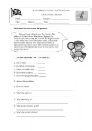 English Worksheet: Countries and nationalities, jobs, family