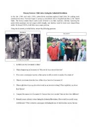 English Worksheet: Primary Sources: Child Labor during the Industrial Revolution