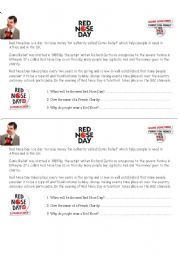 English Worksheet: RED NOSE DAY