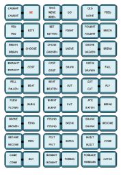 Irregular verbs dominoes