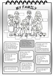 English Worksheet: MY FAMILY