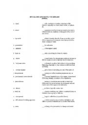 English Worksheet: Specialized vocabulary exercise based on Michael Moores 