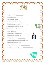 English Worksheet: Jobs