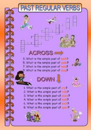 English Worksheet: PAST REGULAR VERBS